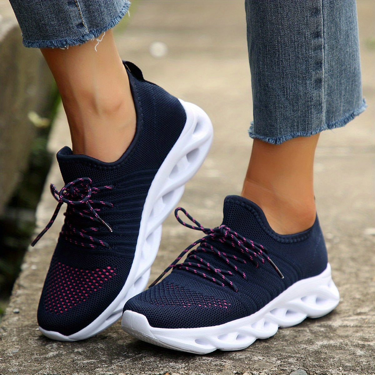 Women's Breathable Knit Sneakers, Casual Lightweight - MVP Sports Wear & Gear