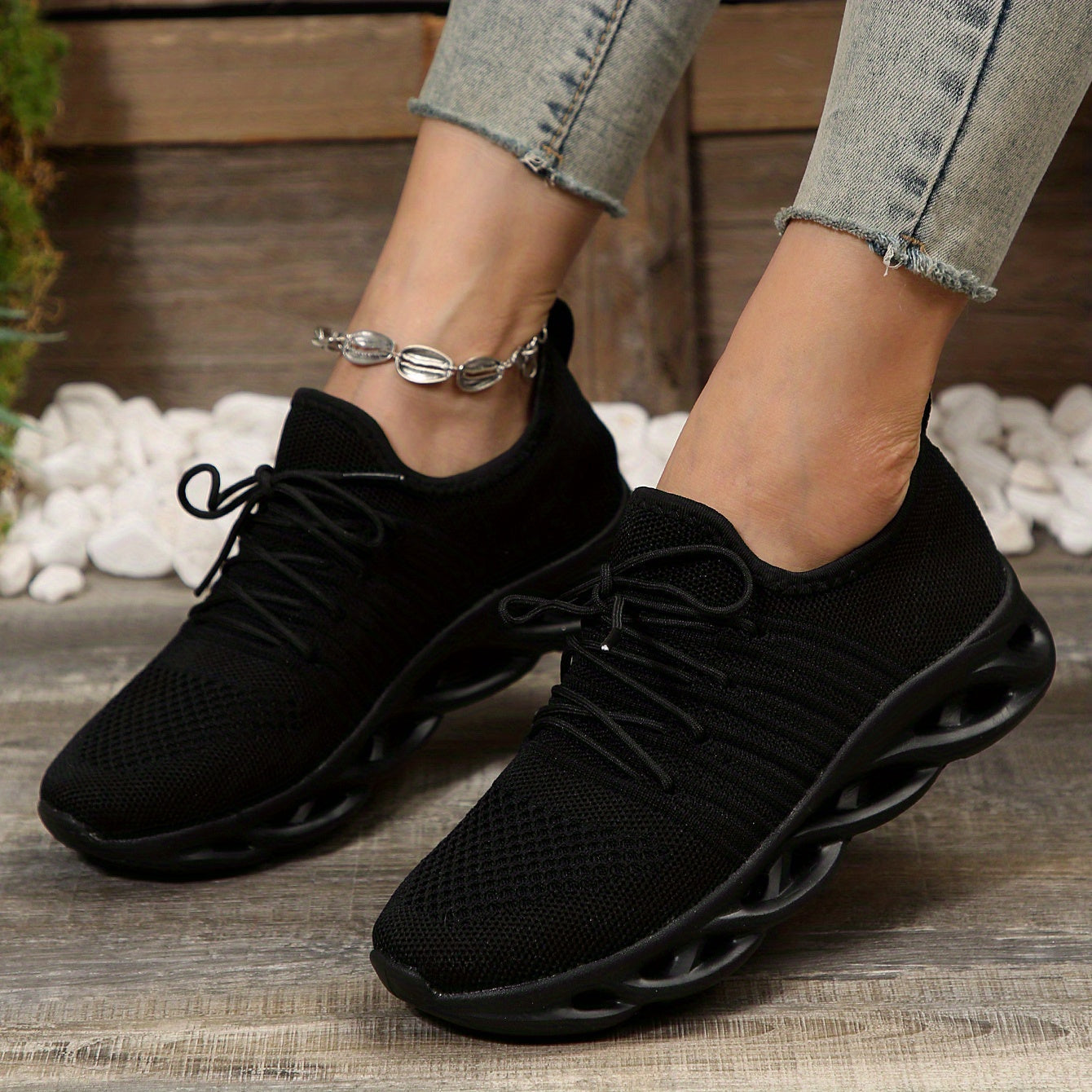 Women's Breathable Knit Sneakers, Casual Lightweight MVP Sports Wear & Gear