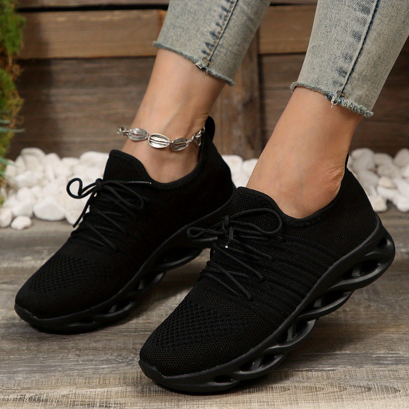 Women's Breathable Knit Sneakers, Casual Lightweight MVP Sports Wear & Gear