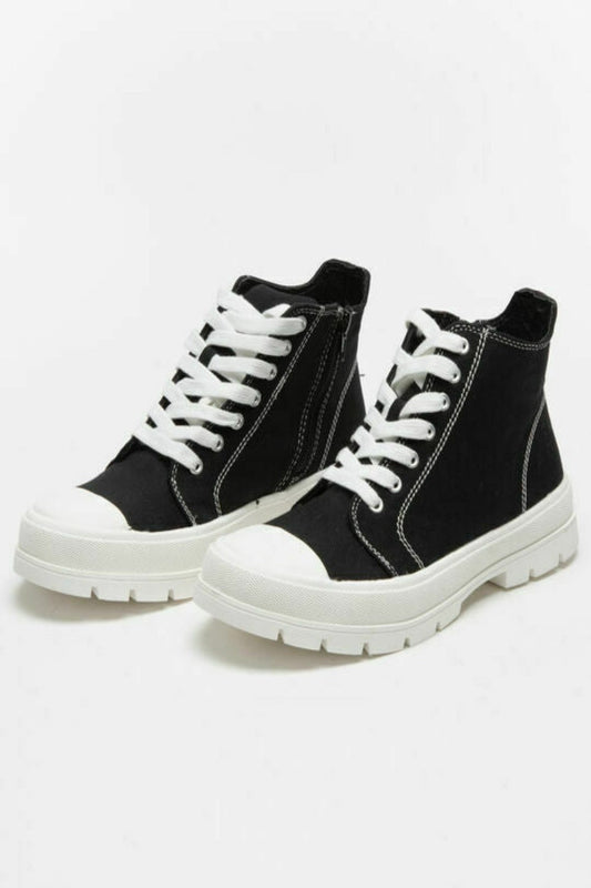 Women's Chunky Platform Heel High-Top Sneakers - MVP Sports Wear & Gear