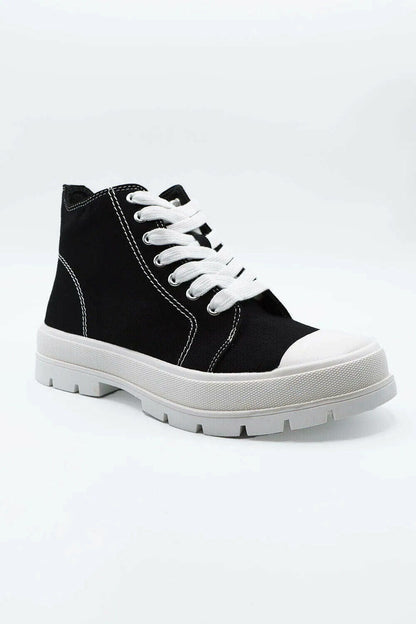 Women's Chunky Platform Heel High-Top Sneakers - MVP Sports Wear & Gear