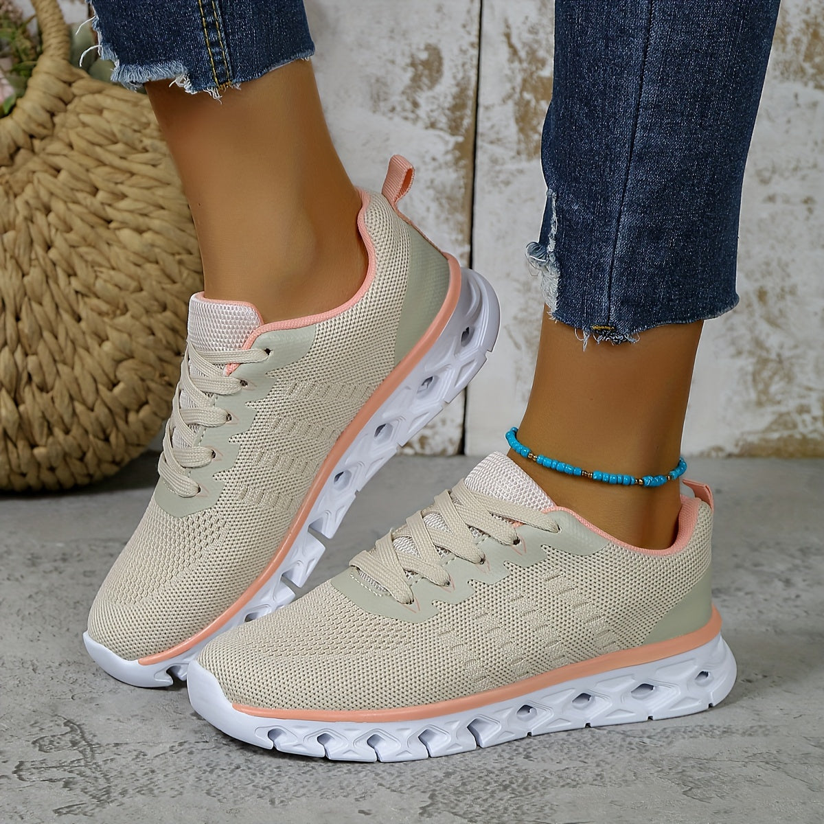 Women's Solid Color Casual Sneakers, Soft Sole Platform, Lightweight Non-slip - MVP Sports Wear & Gear