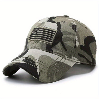 Men's And Women's Casual Camouflage  Baseball Cap With "American Flag" Print