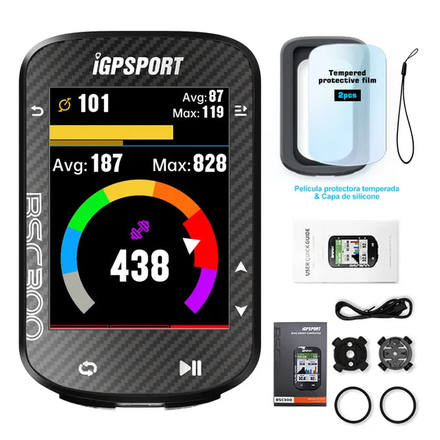 iGPSPORT BSC300 BSC 300 Bike GPS Computer Cycling Wireless Speedmeter Color Screen Map Navigation Offline Map Bicycle Odometer MVP Sports Wear & Gear