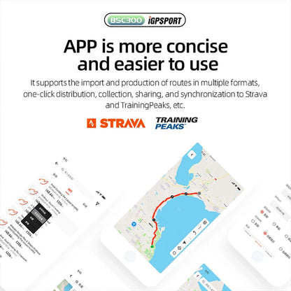 iGPSPORT BSC300 BSC 300 Bike GPS Computer Cycling Wireless Speedmeter Color Screen Map Navigation Offline Map Bicycle Odometer - MVP Sports Wear & Gear