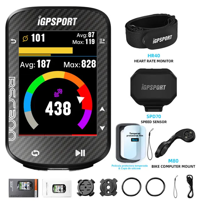 iGPSPORT BSC300 BSC 300 Bike GPS Computer Cycling Wireless Speedmeter Color Screen Map Navigation Offline Map Bicycle Odometer - MVP Sports Wear & Gear