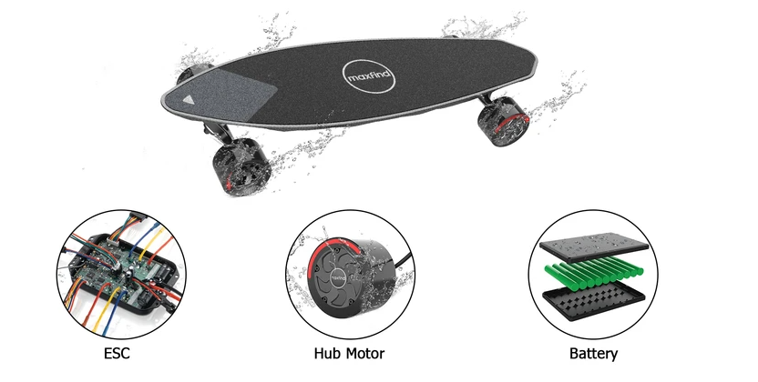 New Maxfind MAX2 PRO Series Single & Dual Edition Electric Skateboard by ALL TECH ADDICT