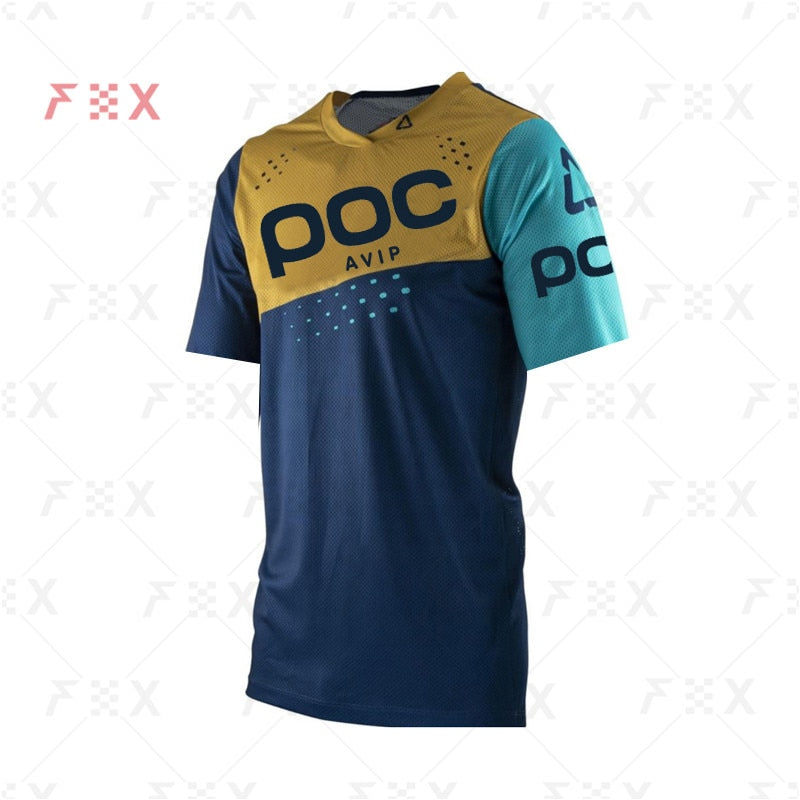 summer short sleeve cycling shirt poc jersey bicycle team downhill t shirt mx dh MVP Sports Wear & Gear