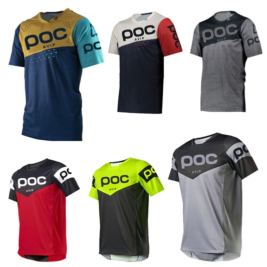 summer short sleeve cycling shirt poc jersey bicycle team downhill t shirt mx dh - MVP Sports Wear & Gear