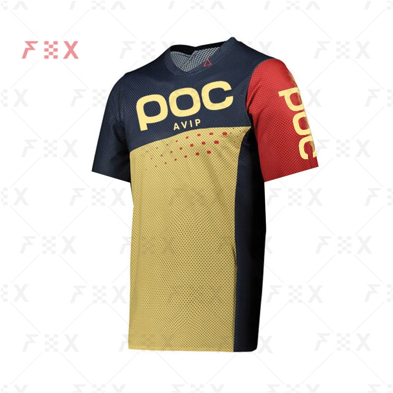 summer short sleeve cycling shirt poc jersey bicycle team downhill t shirt mx dh MVP Sports Wear & Gear