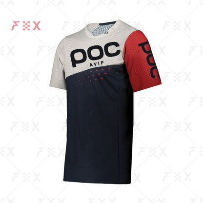 summer short sleeve cycling shirt poc jersey bicycle team downhill t shirt mx dh MVP Sports Wear & Gear