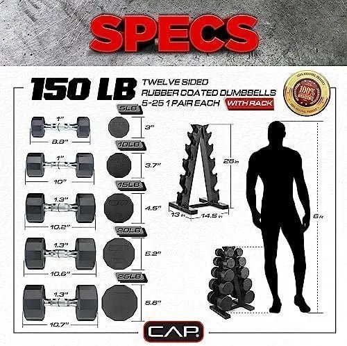 150 LB Dumbbell Weight Set Series - MVP Sports Wear & Gear