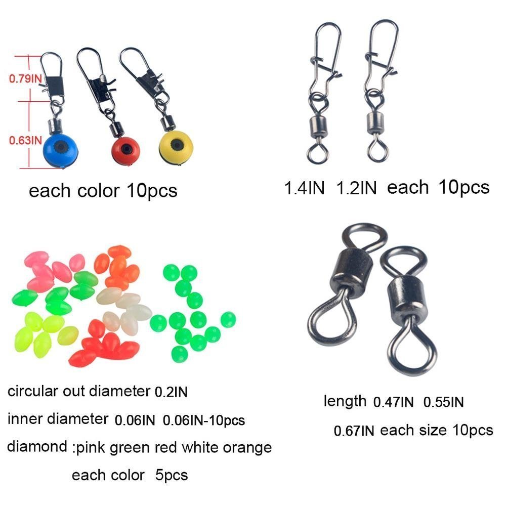 177Pcs Fishing Accessories Tackle Hook Kit  Durable with Tackle Box SP - MVP Sports Wear & Gear