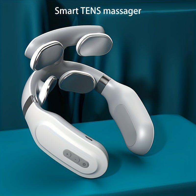 2023 High Quality Portable Smart Wireless U-Shaped TENS EMS Pulse Heated Massager - Relieve Neck & Shoulder Pain With Four-head Heating And 16 gear - MVP Sports Wear & Gear