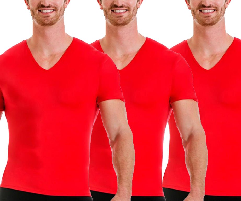 3-Pack Insta Slim I.S.Pro USA Activewear Compression V-Necks VA0003 by InstantFigure INC - MVP Sports Wear & Gear