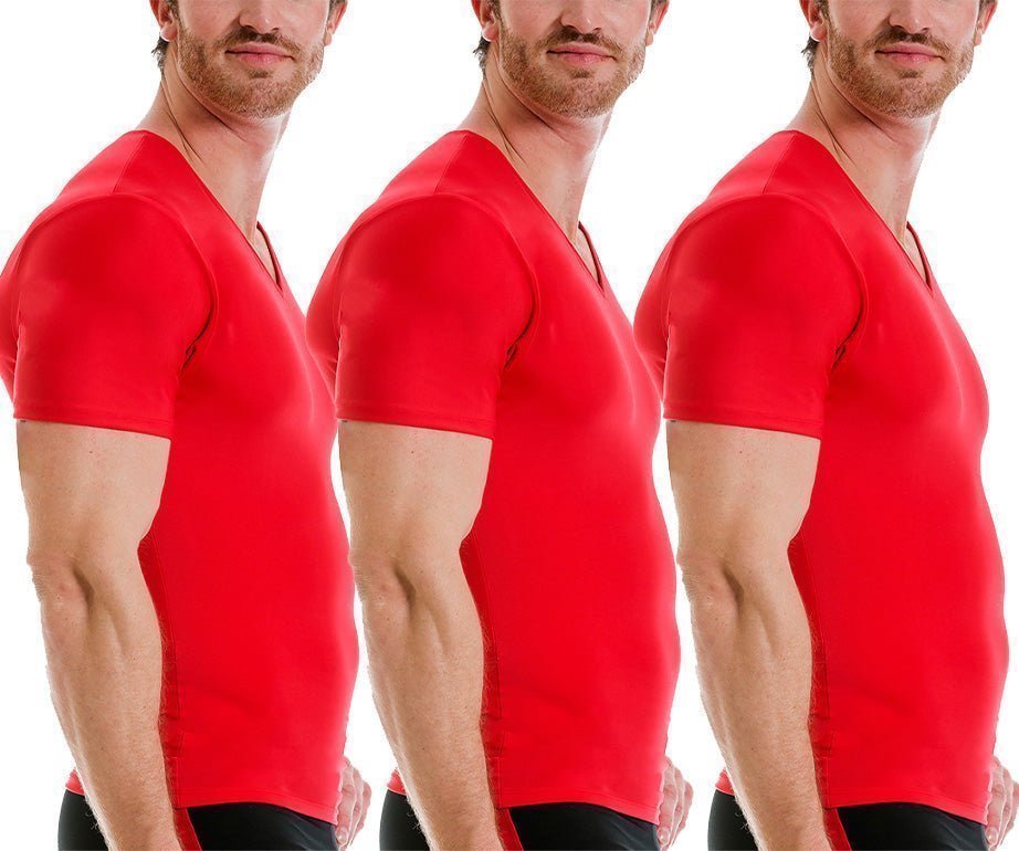 3-Pack Insta Slim I.S.Pro USA Activewear Compression V-Necks VA0003 by InstantFigure INC - MVP Sports Wear & Gear