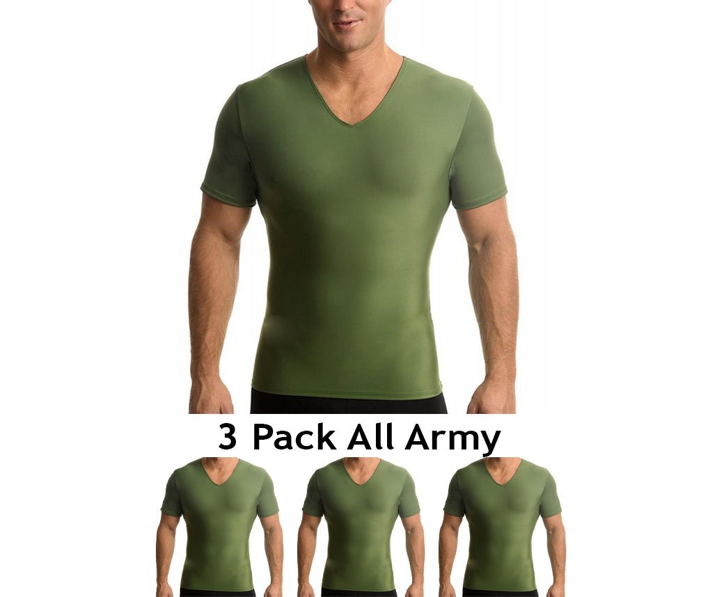 3-Pack Insta Slim I.S.Pro USA Activewear Compression V-Necks VA0003 by InstantFigure INC - MVP Sports Wear & Gear