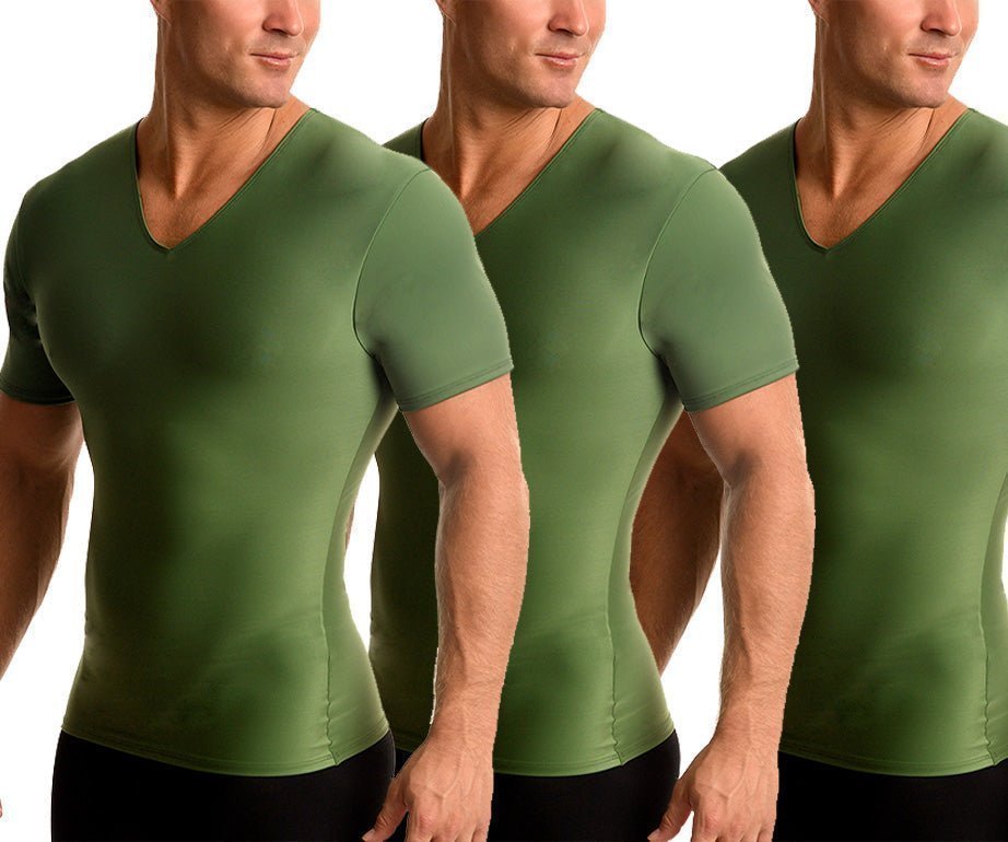 3-Pack Insta Slim I.S.Pro USA Activewear Compression V-Necks VA0003 by InstantFigure INC - MVP Sports Wear & Gear