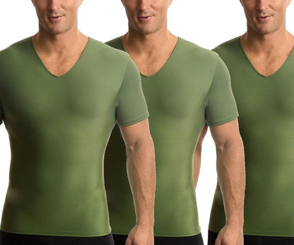 3-Pack Insta Slim I.S.Pro USA Activewear Compression V-Necks VA0003 by InstantFigure INC - MVP Sports Wear & Gear