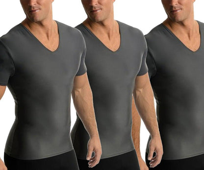 3-Pack Insta Slim I.S.Pro USA Activewear Compression V-Necks VA0003 by InstantFigure INC - MVP Sports Wear & Gear