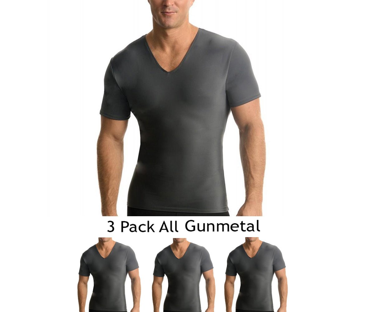 3-Pack Insta Slim I.S.Pro USA Activewear Compression V-Necks VA0003 by InstantFigure INC - MVP Sports Wear & Gear