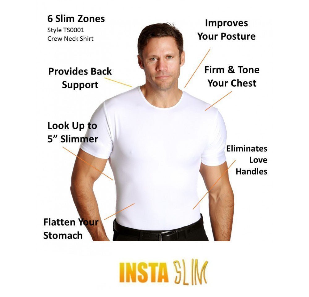 3-Pack Insta Slim I.S.Pro USA Compression Crew Necks TS0003 by InstantFigure INC - MVP Sports Wear & Gear