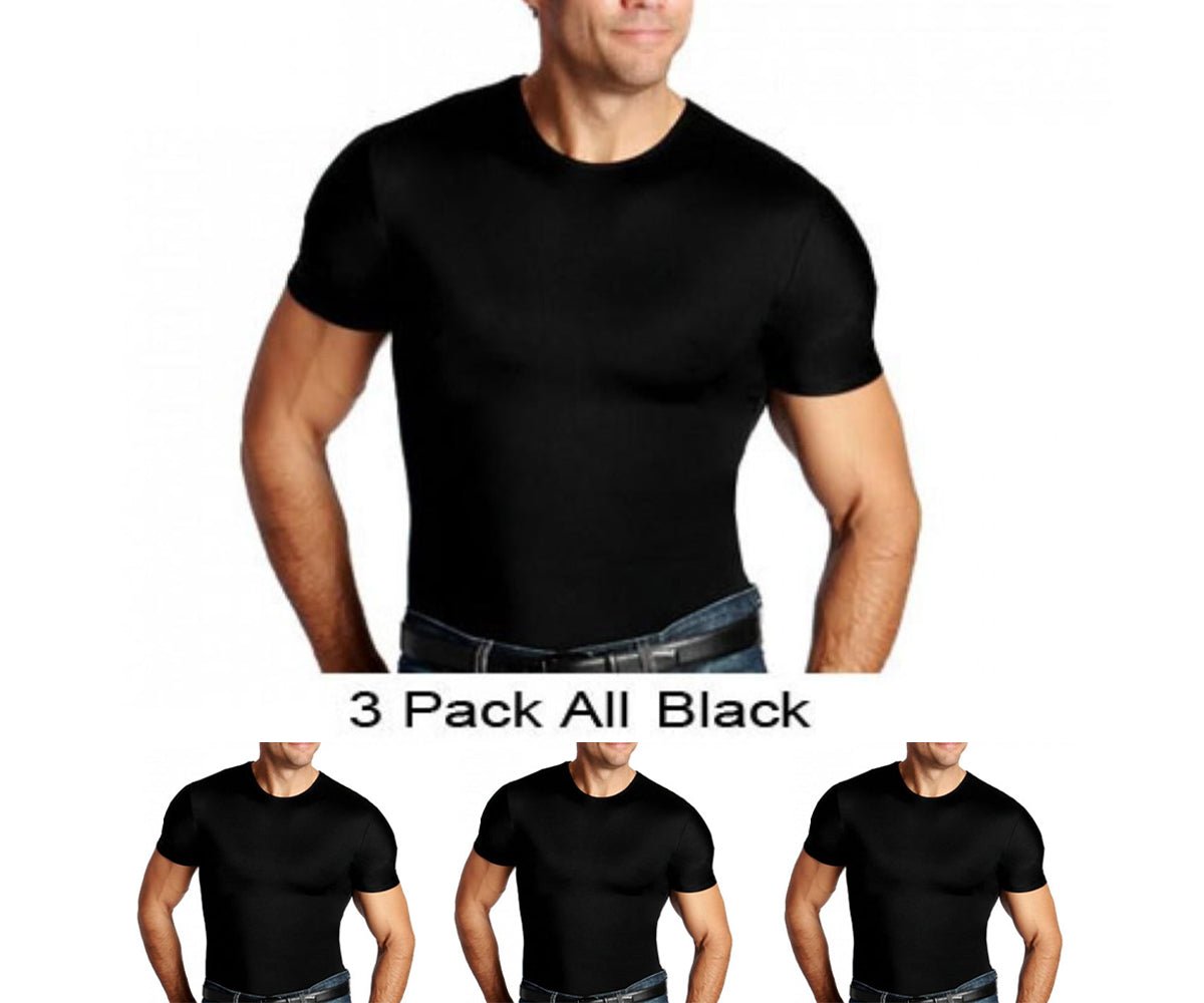 3-Pack Insta Slim I.S.Pro USA Compression Crew Necks TS0003 by InstantFigure INC - MVP Sports Wear & Gear