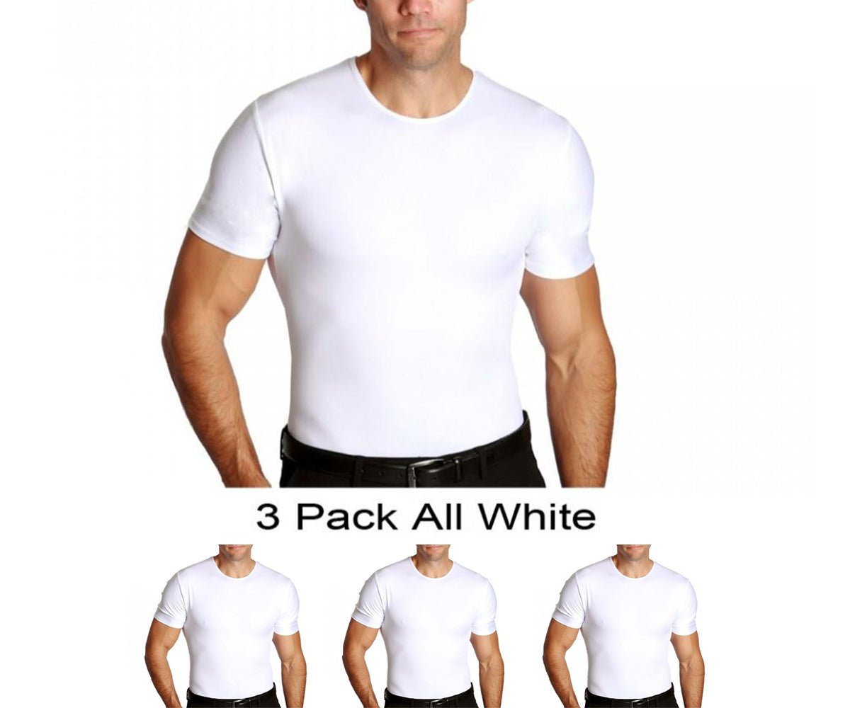 3-Pack Insta Slim I.S.Pro USA Compression Crew Necks TS0003 by InstantFigure INC - MVP Sports Wear & Gear