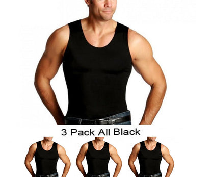 3-Pack Insta Slim I.S.Pro USA Compression Muscle Tanks MS0003 by InstantFigure INC - MVP Sports Wear & Gear