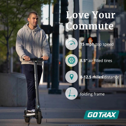 Gotrax Rival Adult Electric Scooter, 8.5" Pneumatic Tire, Max 12 mile Range and 15.5Mph Speed, 250W Foldable - MVP Sports Wear & Gear